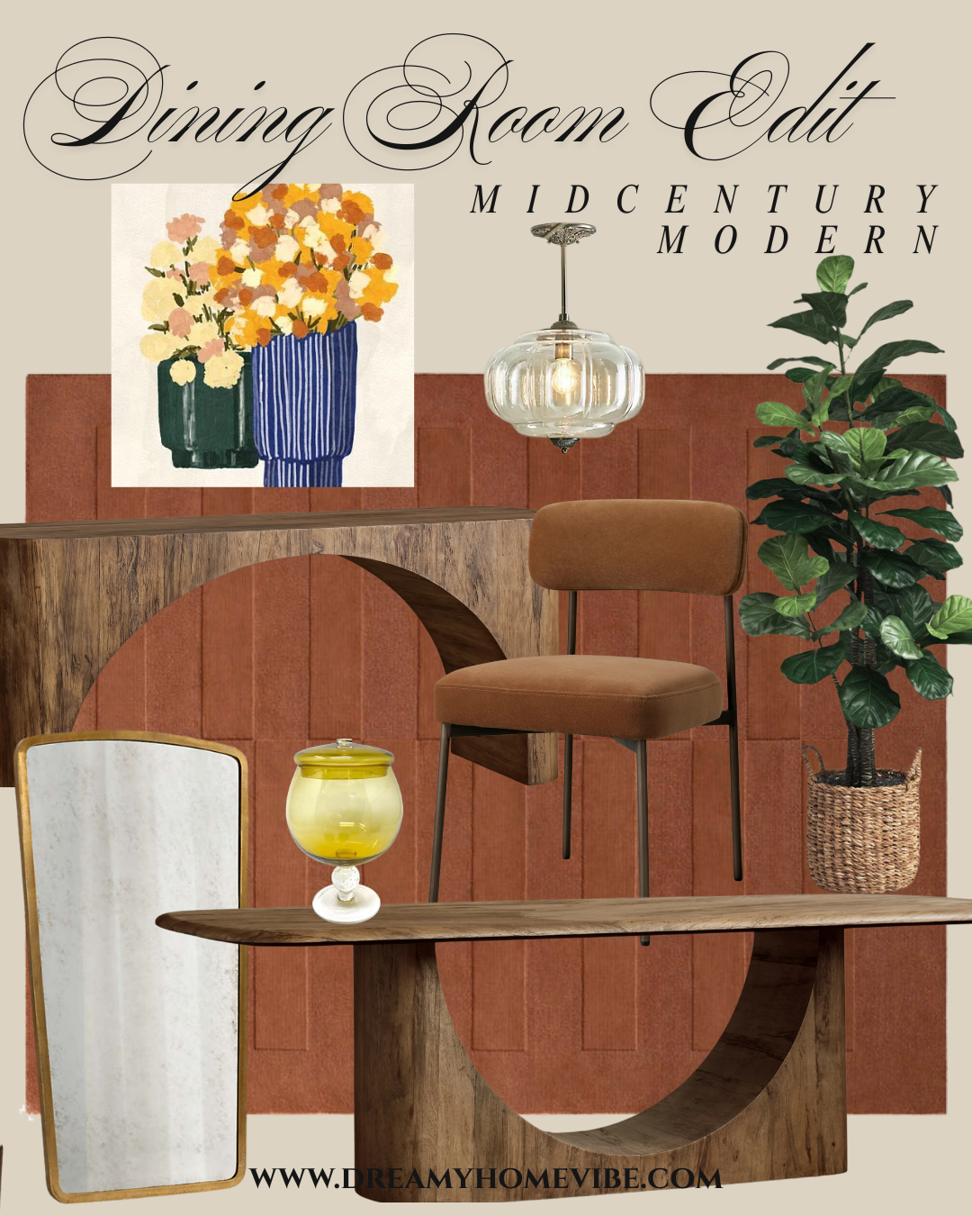 Dining Room Edit: Midcentury Modern