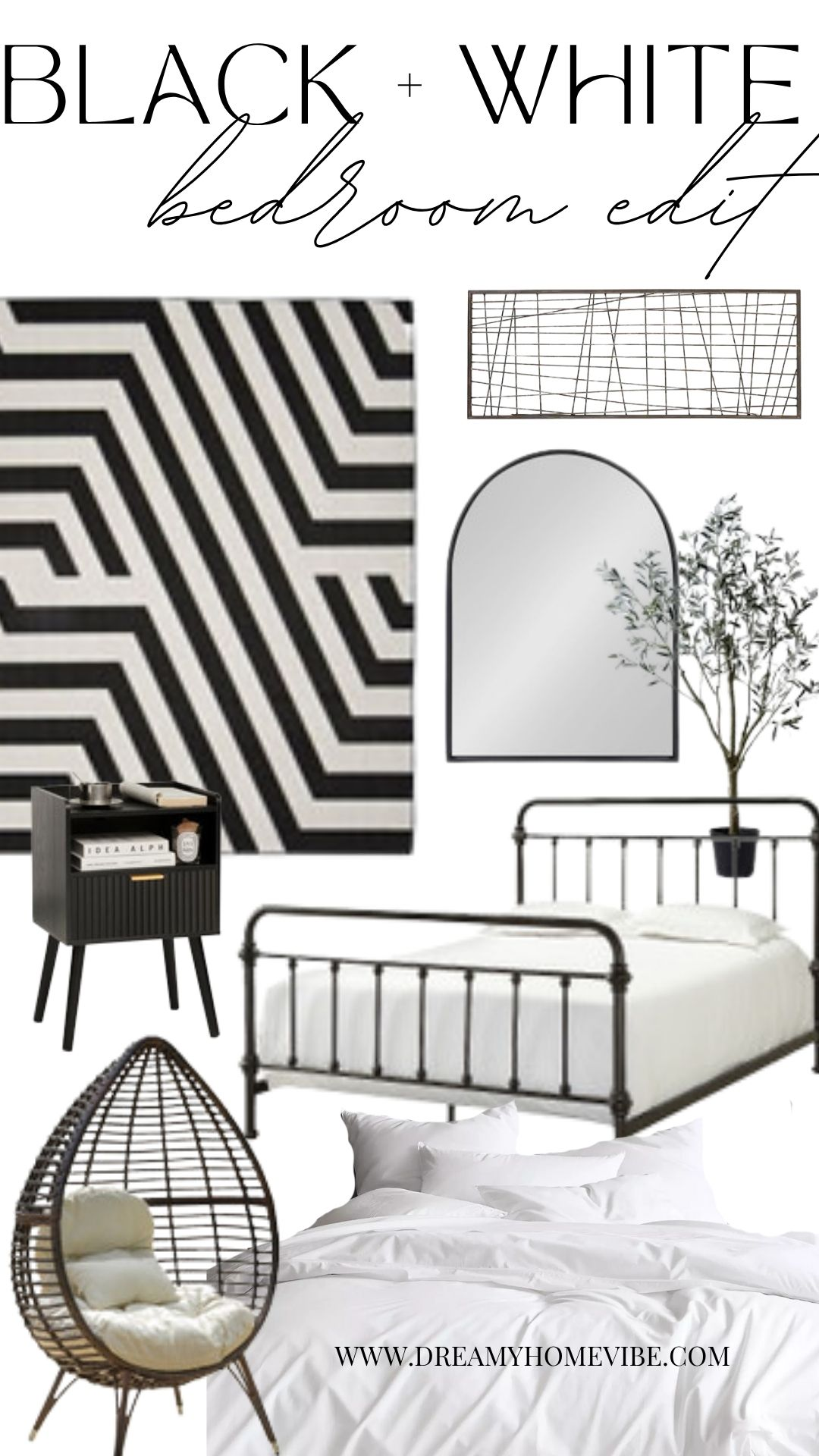 Bedroom Edit: Black + White Curated Collection