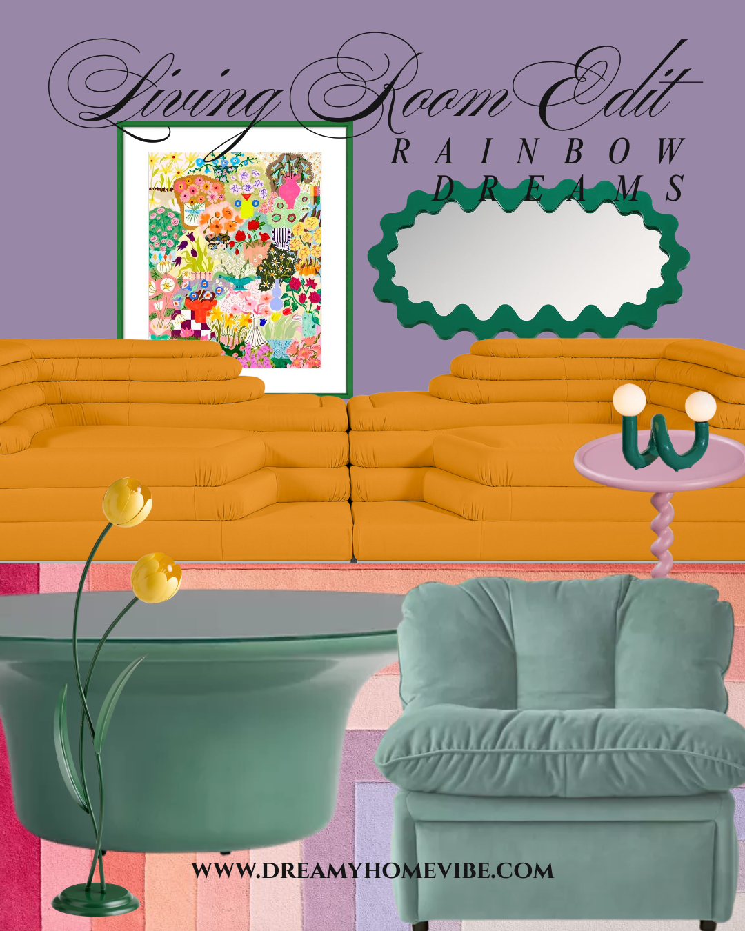 Living Room Edit: Rainbow Dreams