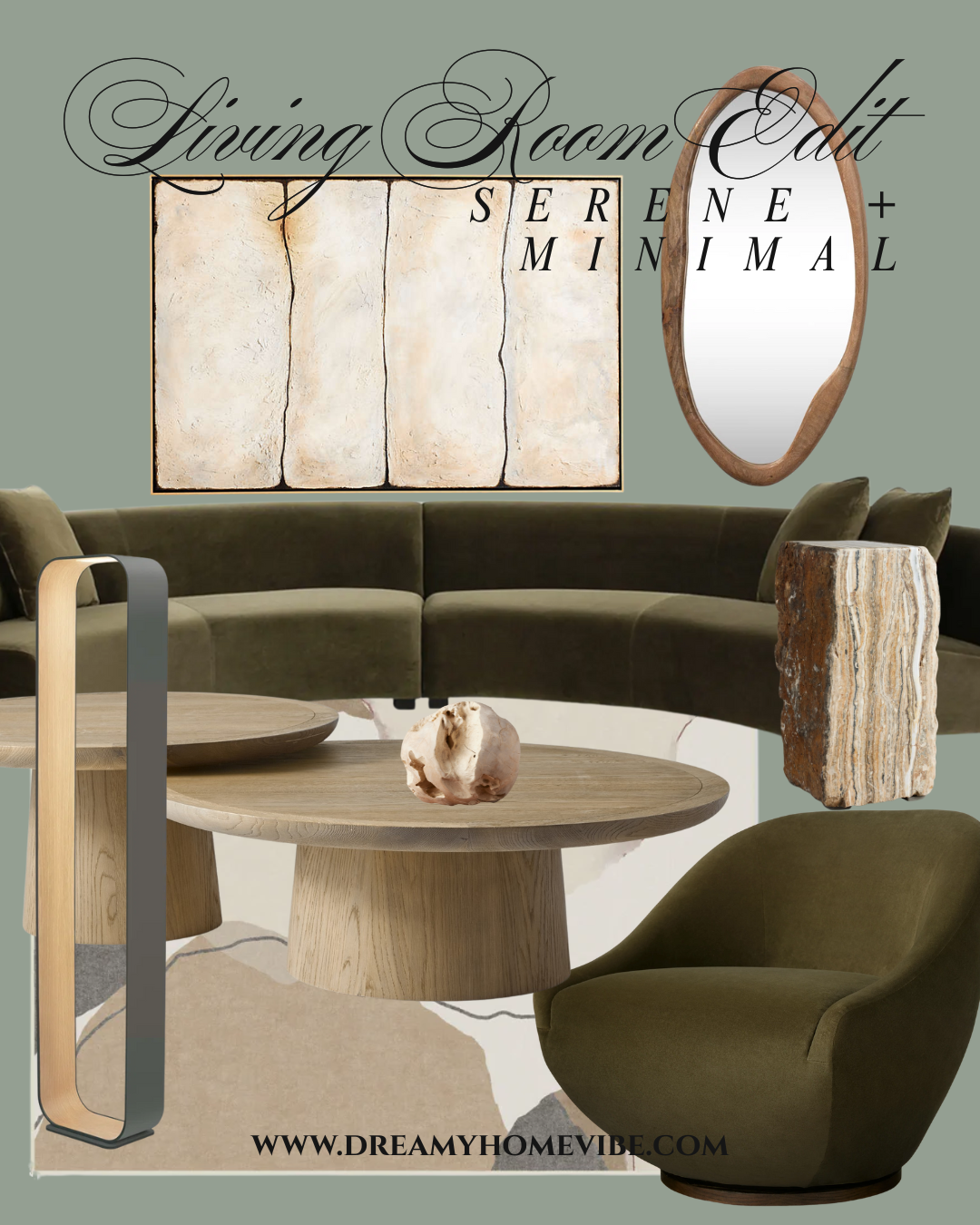 Living Room Edit: Serene + Minimal