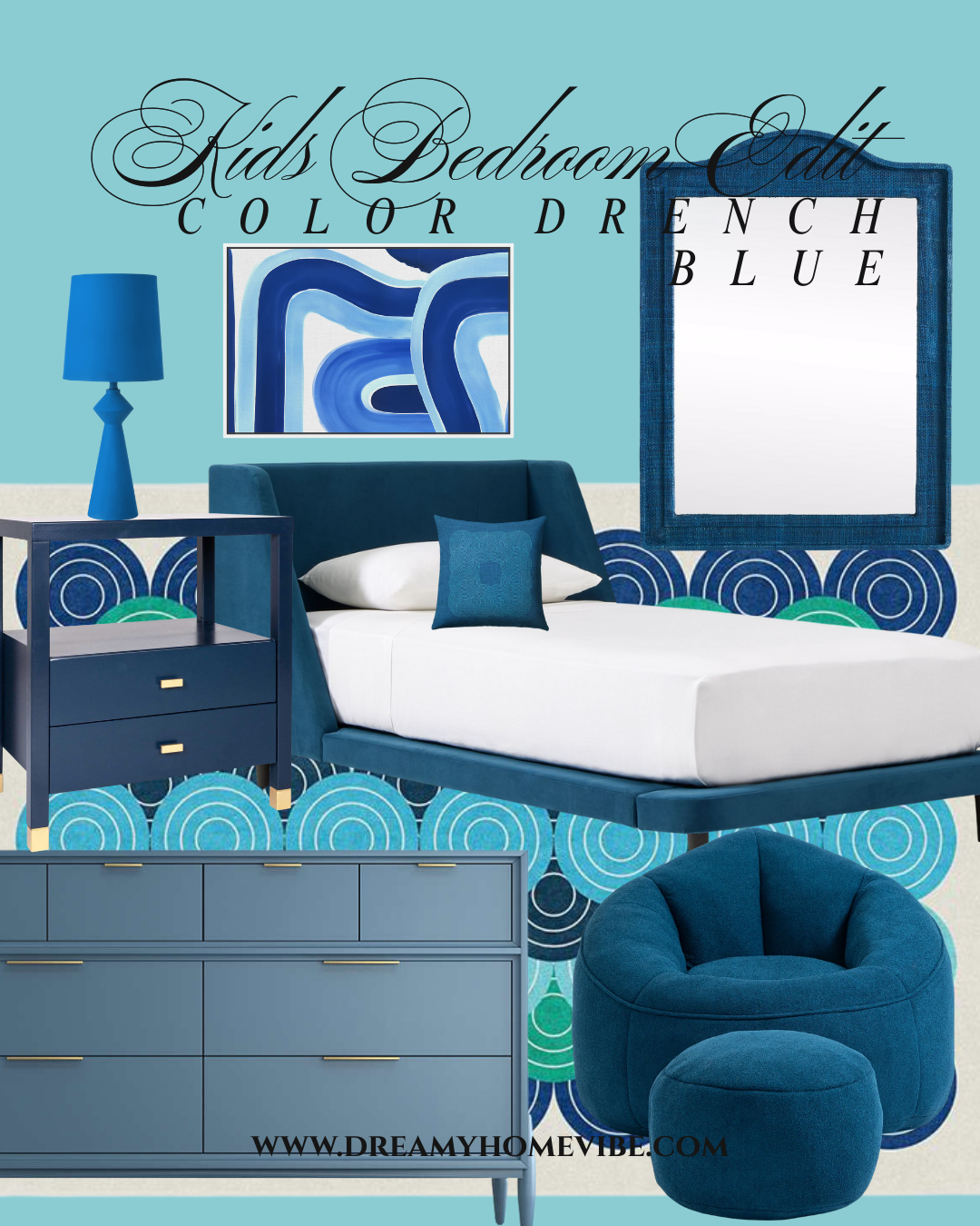 Kids Bedroom Edit: Color Drench Blue